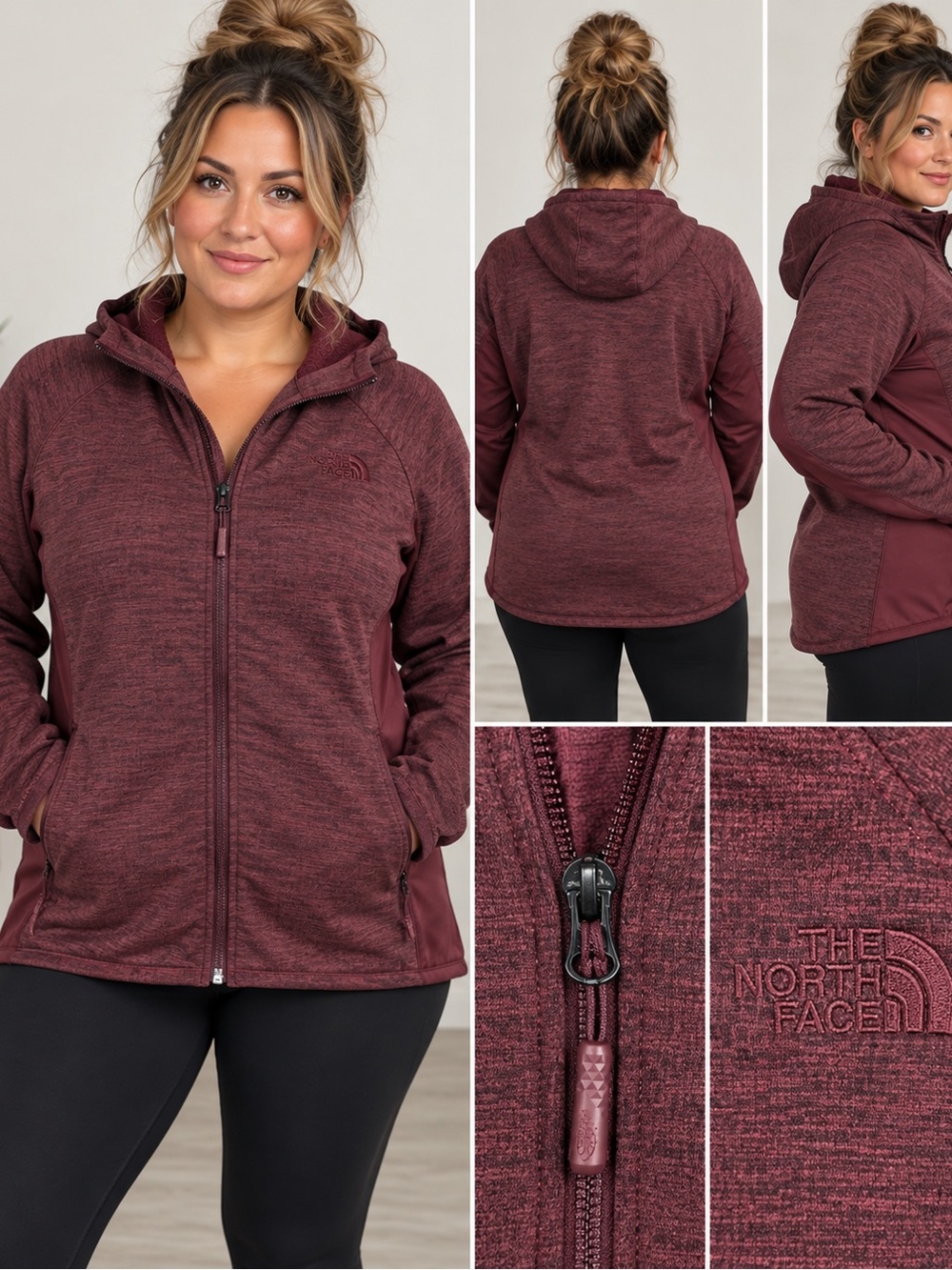 The north face women’s XL burgundy maroon jacket